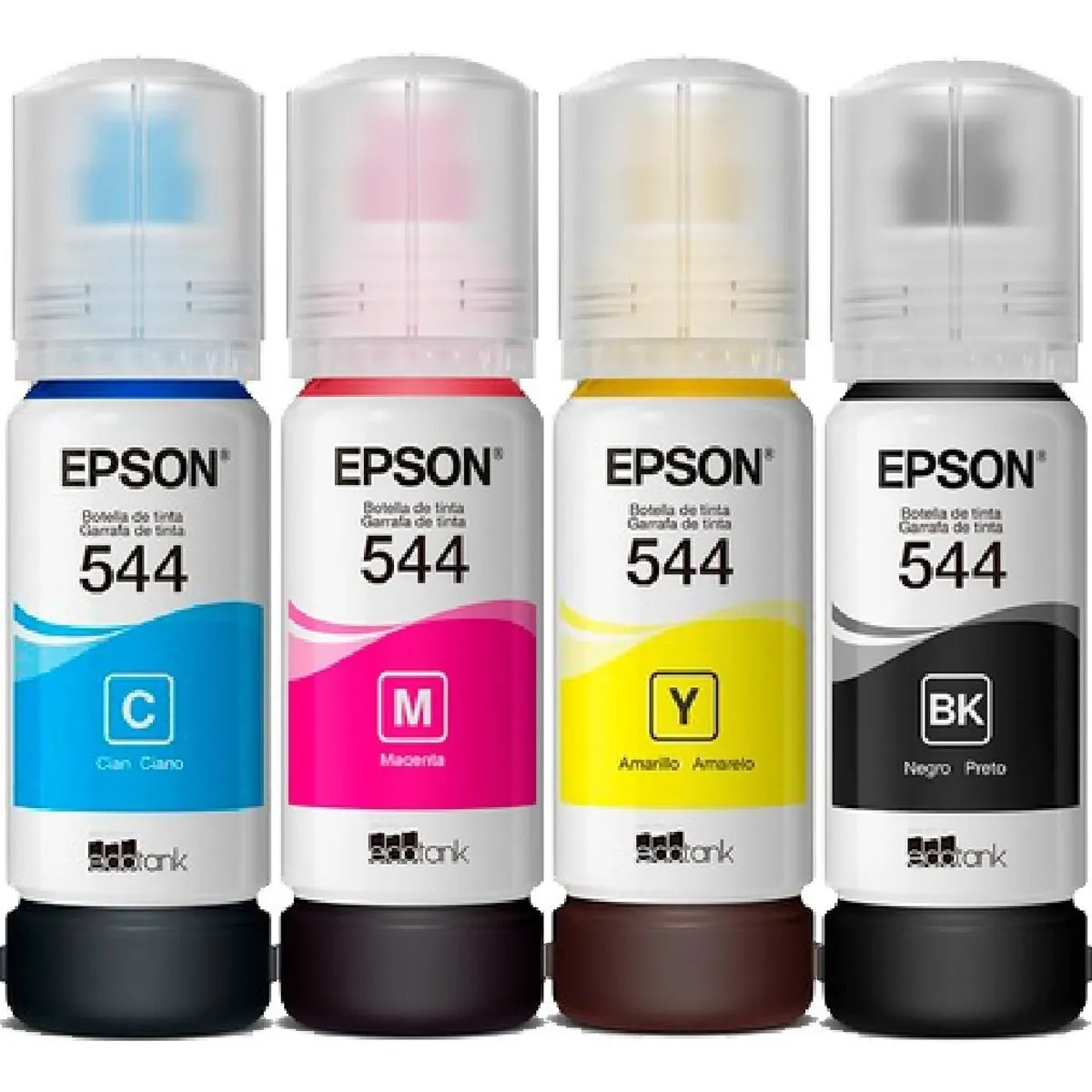 EPSON - Botella tinta epson t544 544 kit x4 COLOR L3210 L3150 L3250 L3160 15c