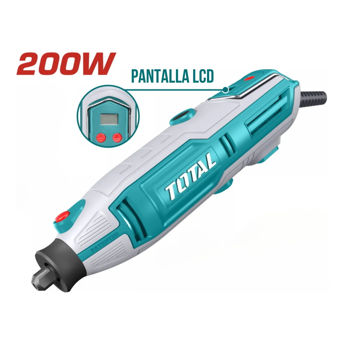 TOTAL TOOLS - Mini grinder rectificador 200w + 149 accesorios Total