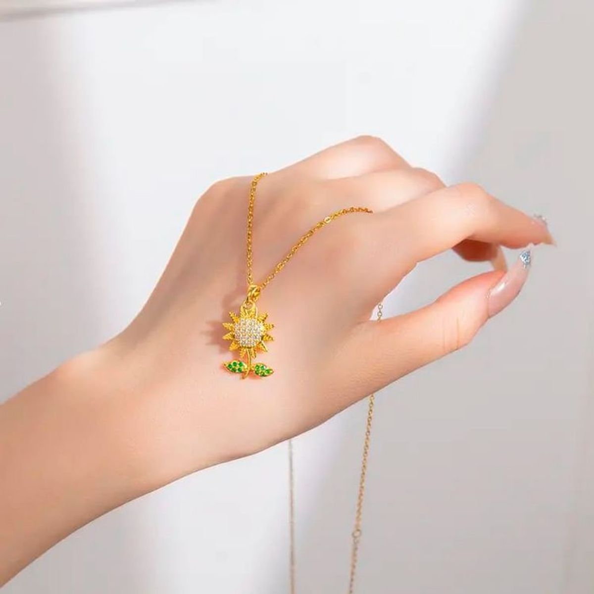 GENERICO - Collar girasol antiestress giratorio para Mujer