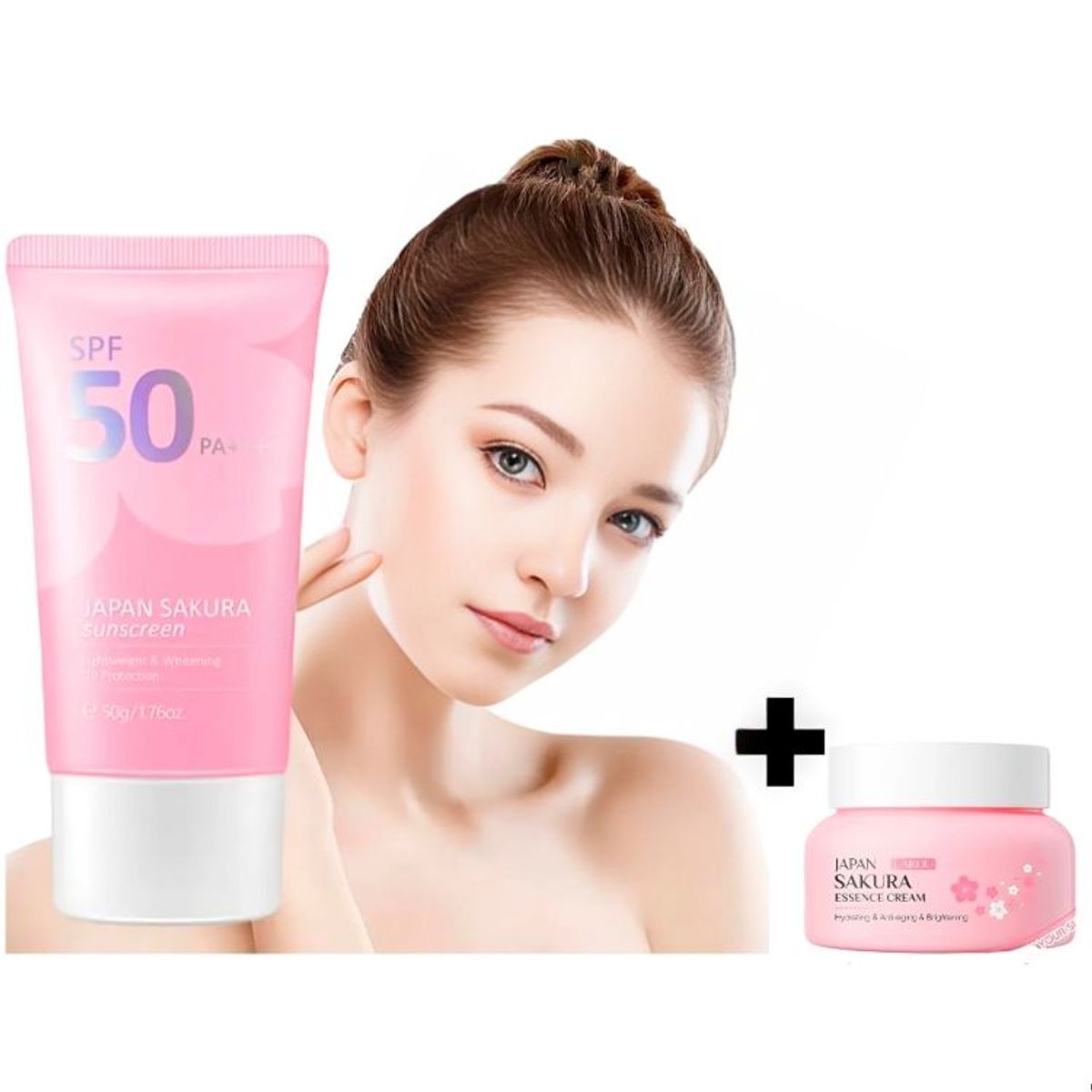 SAKURA - Duo bloqueador solar y crema hidratante japan sakura-laikou