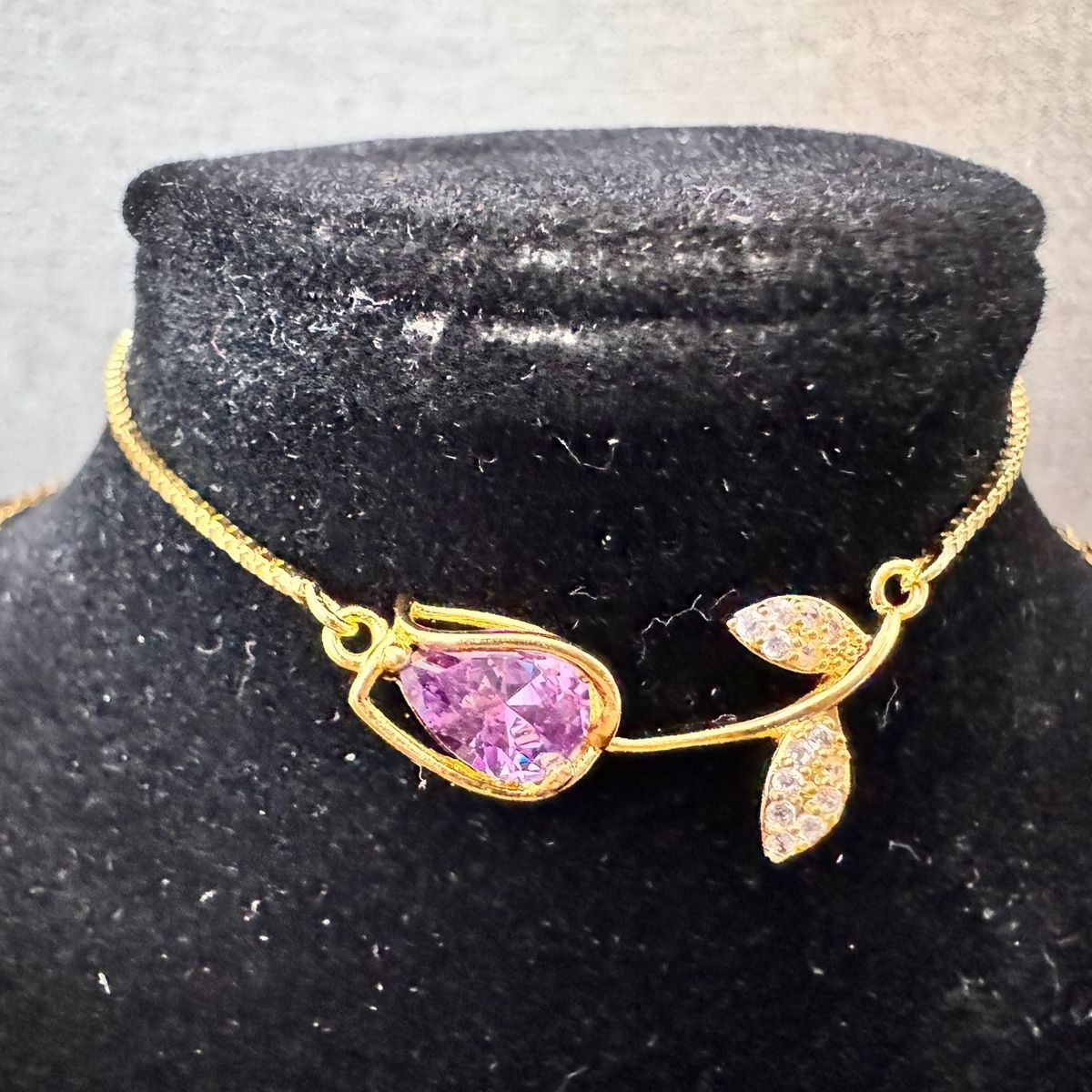 GENERICO - Collar y pulsera de tulipán dorado y turquesa para mujeres y niñas