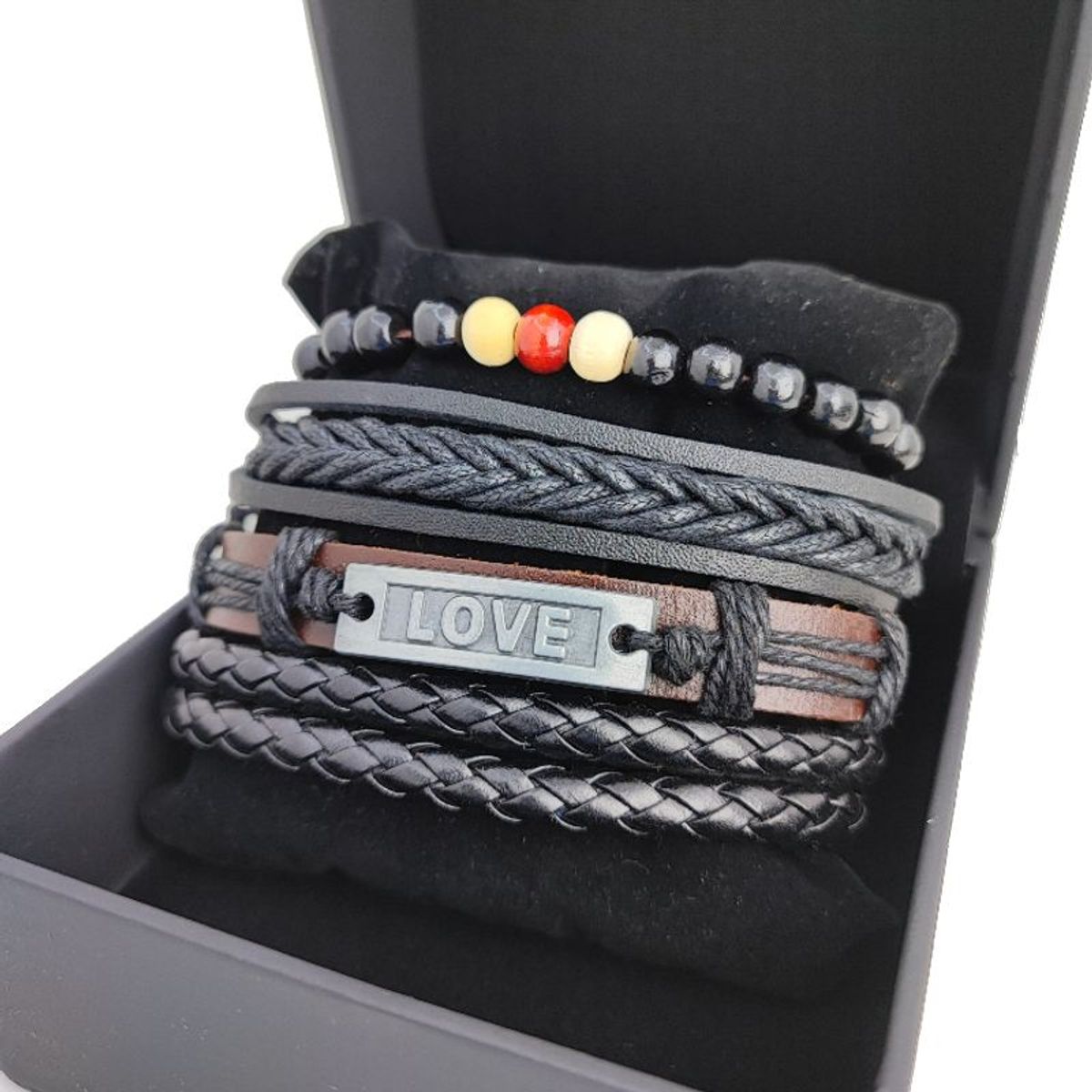 GENERICO - Pulseras de Cuero para Hombres - Love