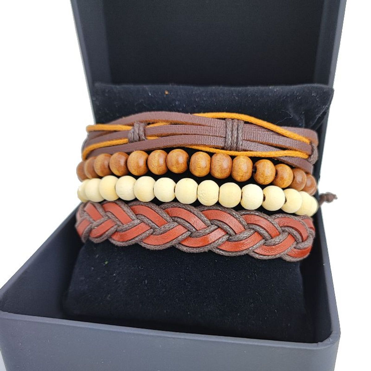 GENERICO - Pulseras de Cuero para Hombres - Marrón