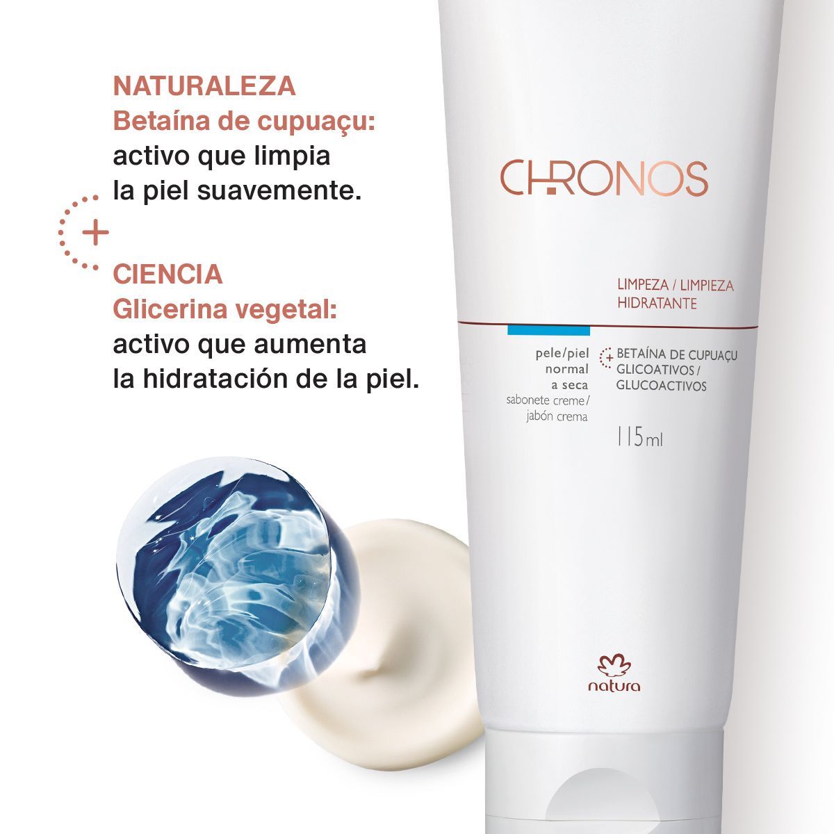 NATURA - Chronos Limpieza hidratante Jabón piel normal a seca 115ml