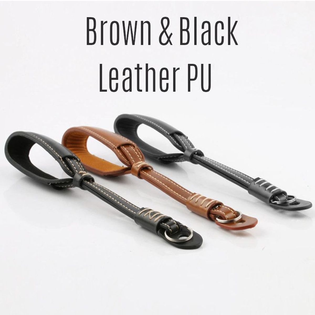 GENERICO - Correa Cámara Mano Cuero Pu para Cannon Fujifilm Nikon Dslr Sony etc