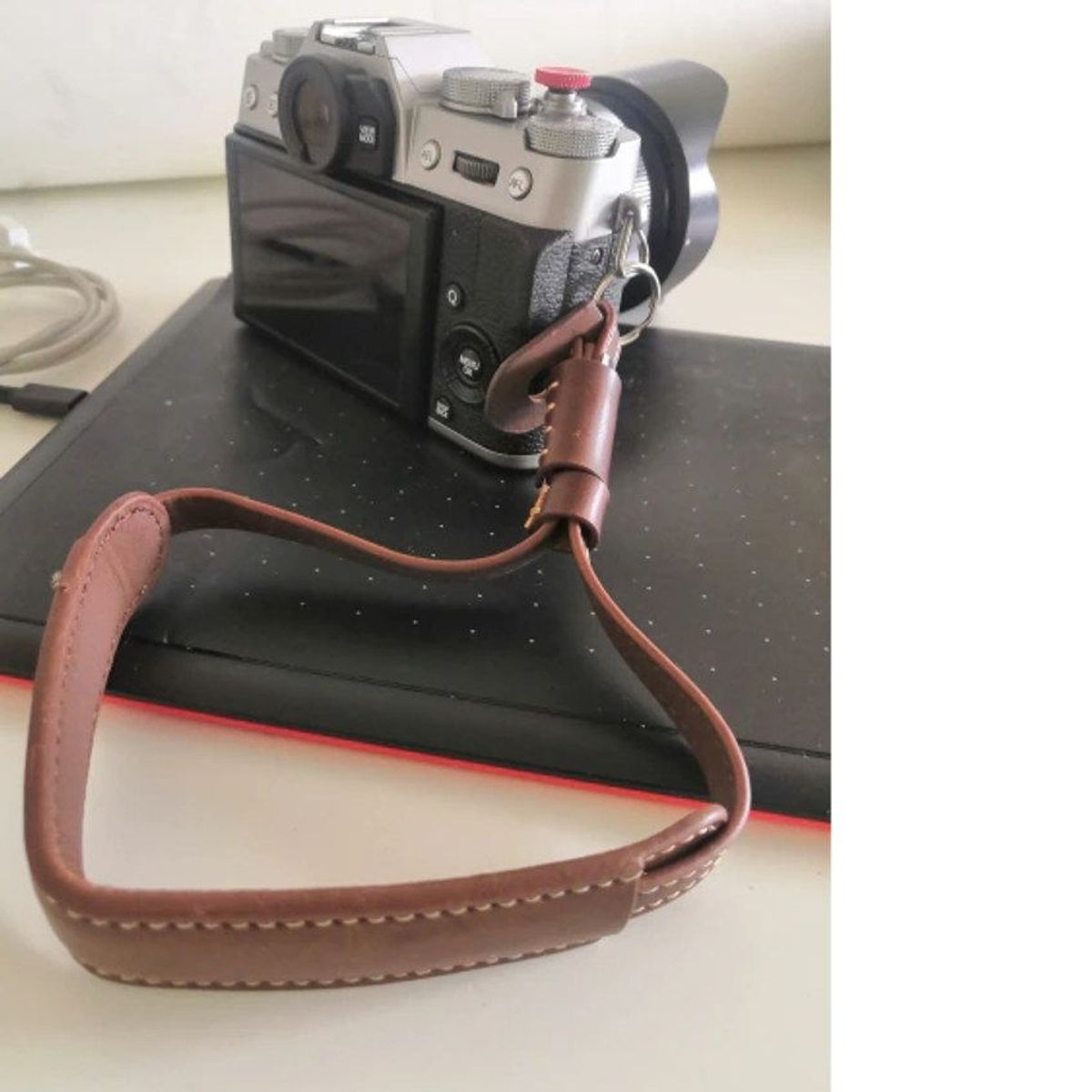 GENERICO - 2 Correas Cámara Mano Cuero Pu para camaras Cannon Fujifilm y mas