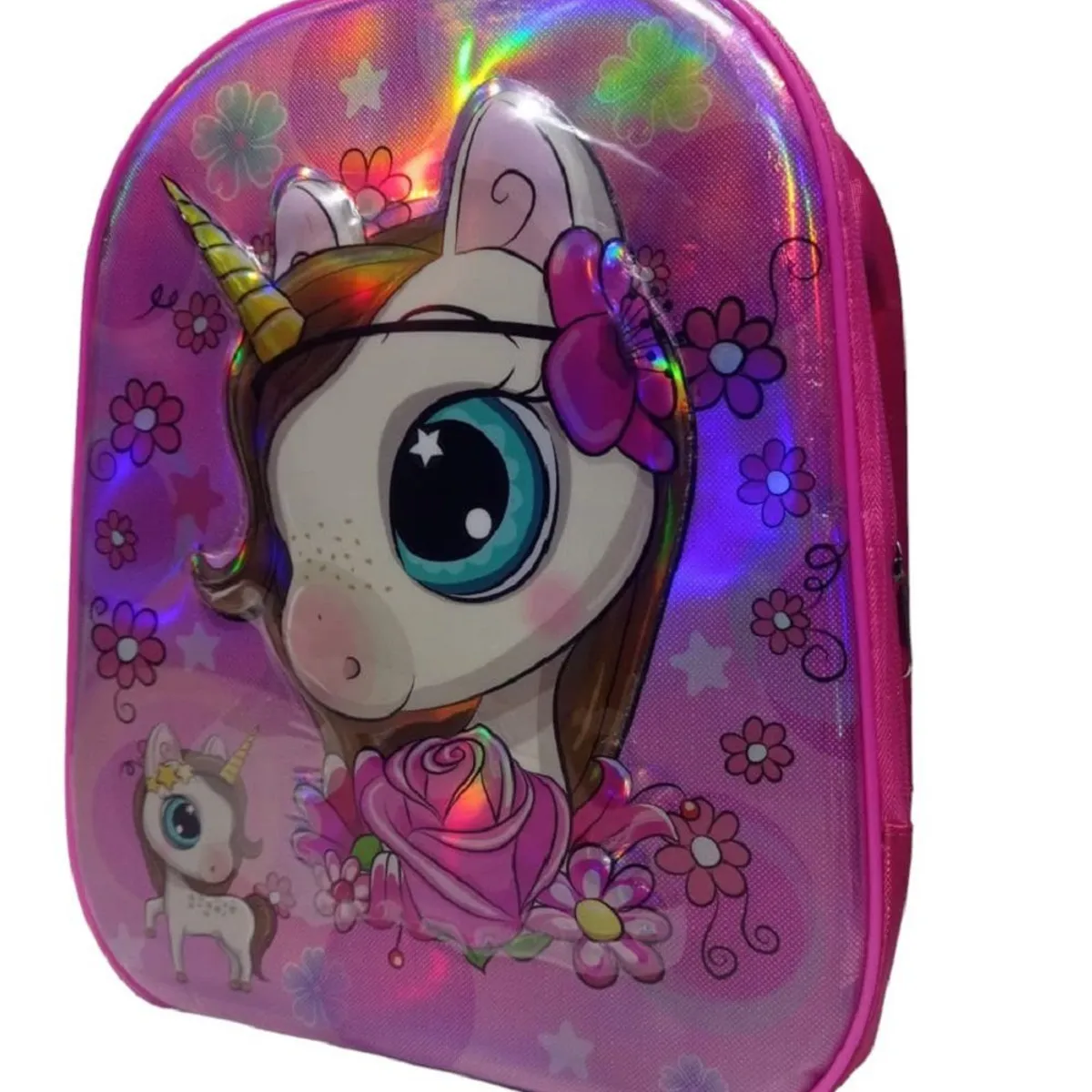 GENERICO - Mochila Brillos Infantil Unicornio Rosado