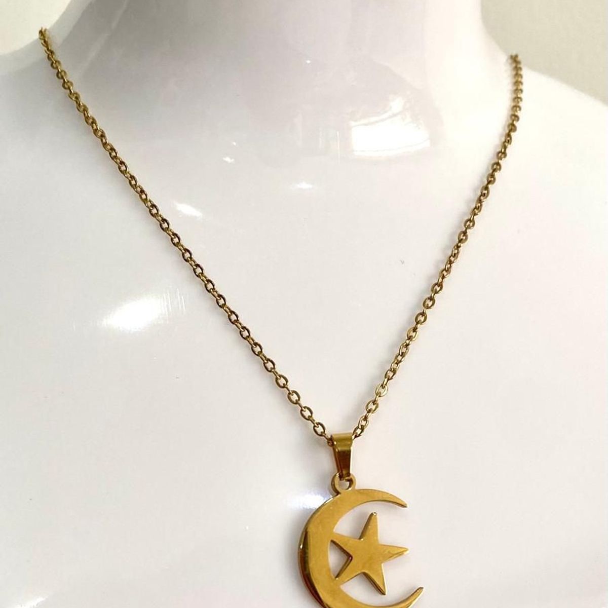 GENERICO - Collar y aretes de luna y estrella