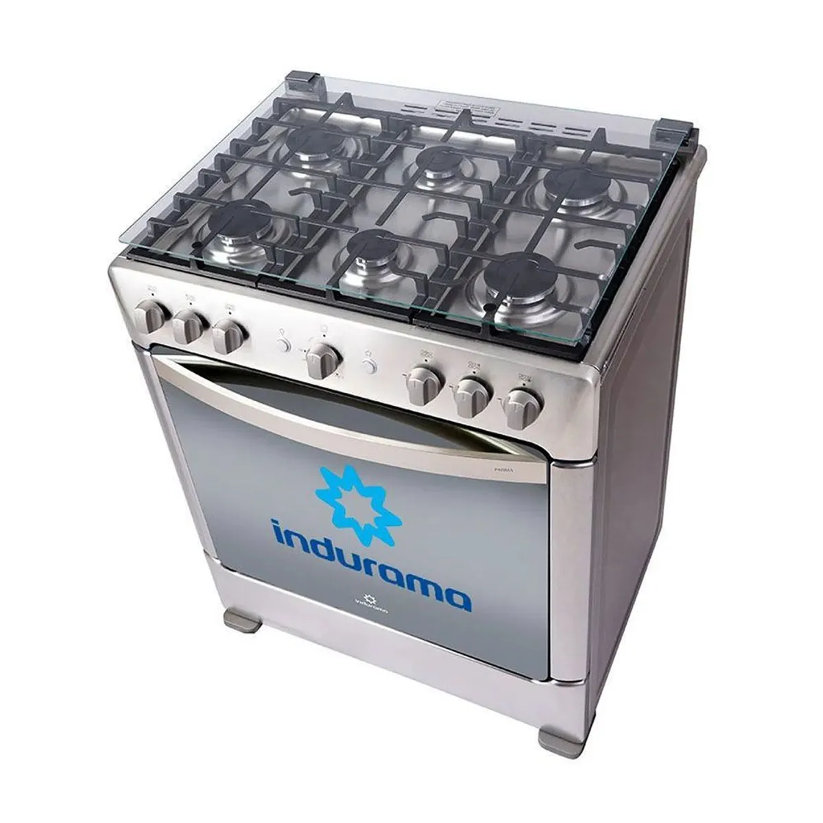 INDURAMA - Cocina Indurama a Gas 6 Hornillas PARMA ZAFIRO Croma
