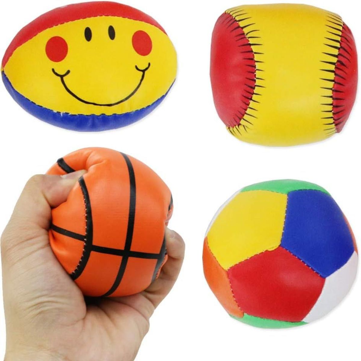 GENERICO - JUGUETE PARA BEBÉ SET x4 PELOTAS DE ESPUMA