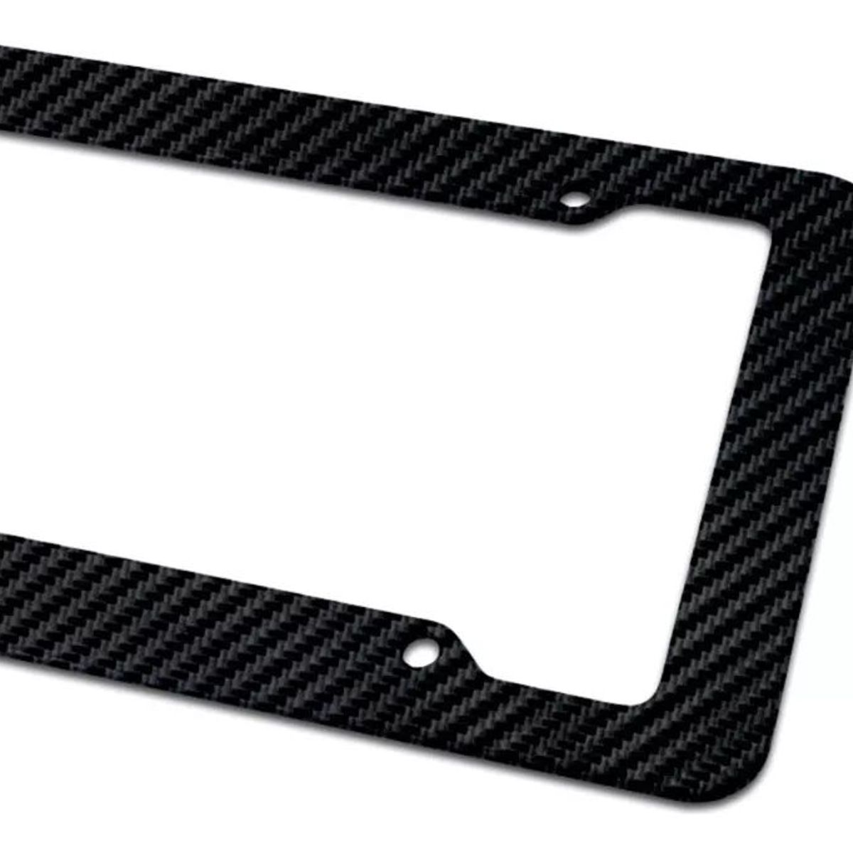 GENERICO - Porta Placa Fibra De Carbono 3d Deportivo Auto Camioneta