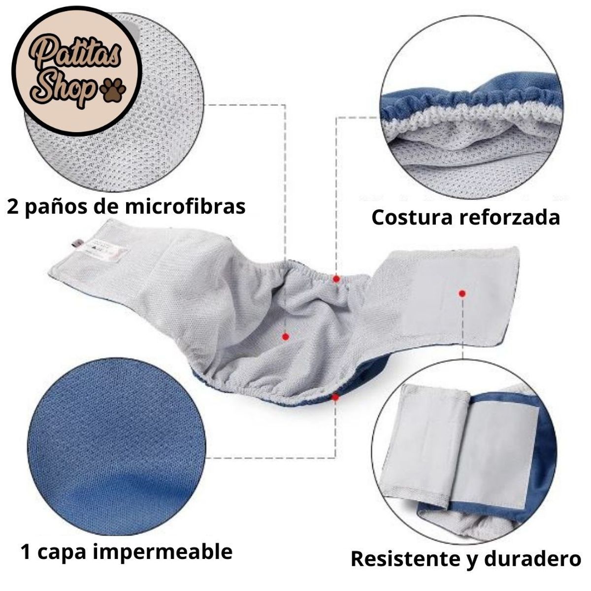 GENERICO - Pañal Reutilizable Ecológico Para Macho S