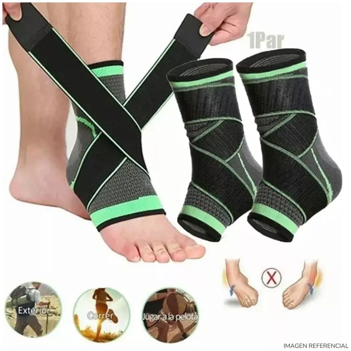 INSPIRA MARKET - Tobillera Deportiva Ajustable Elástica