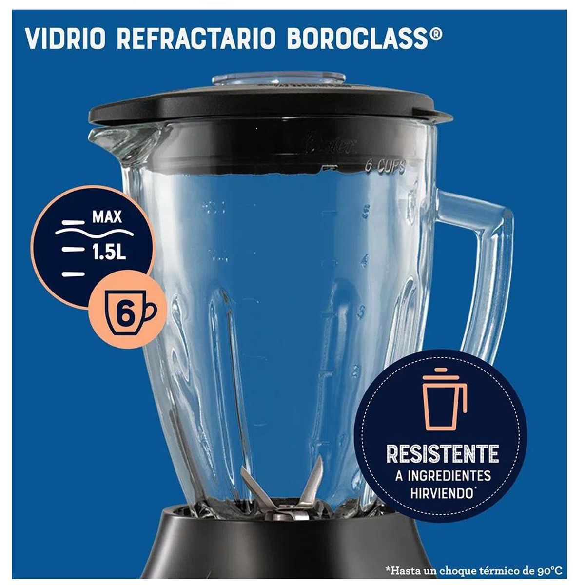 OSTER - Licuadora 1.5L Oster BLSTPEG-CPB 6 Velocidades