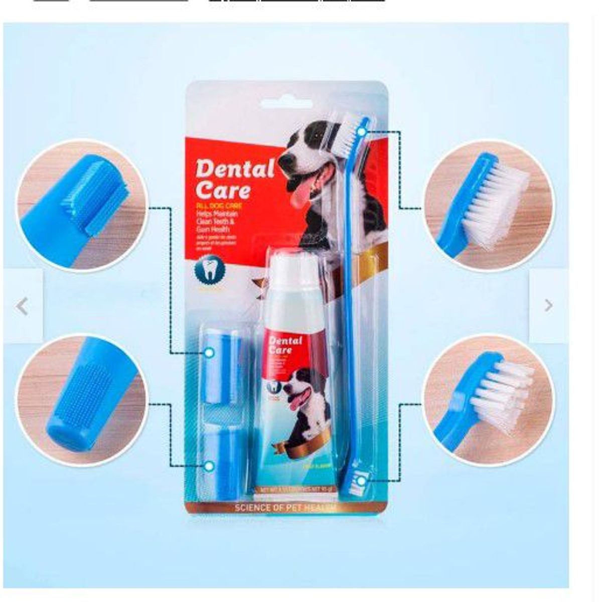 GENERICO - Kit Cepillo de Dientes Pasta Dental para Mascotas