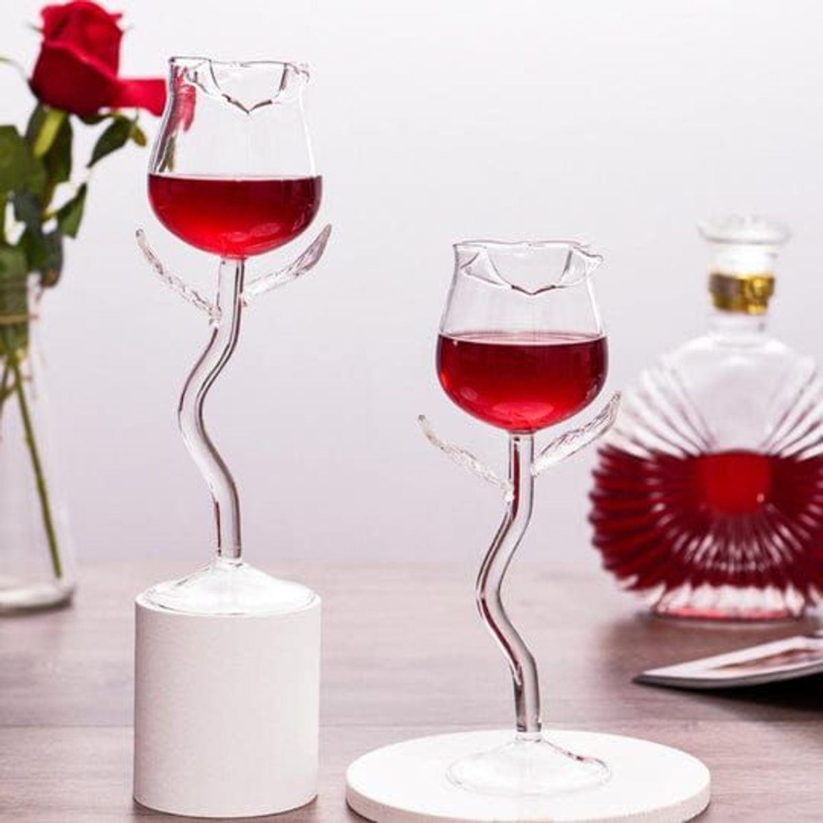 GENERICO - Copa para coctel Rose Shaped Dessert Wine Glasses150ml