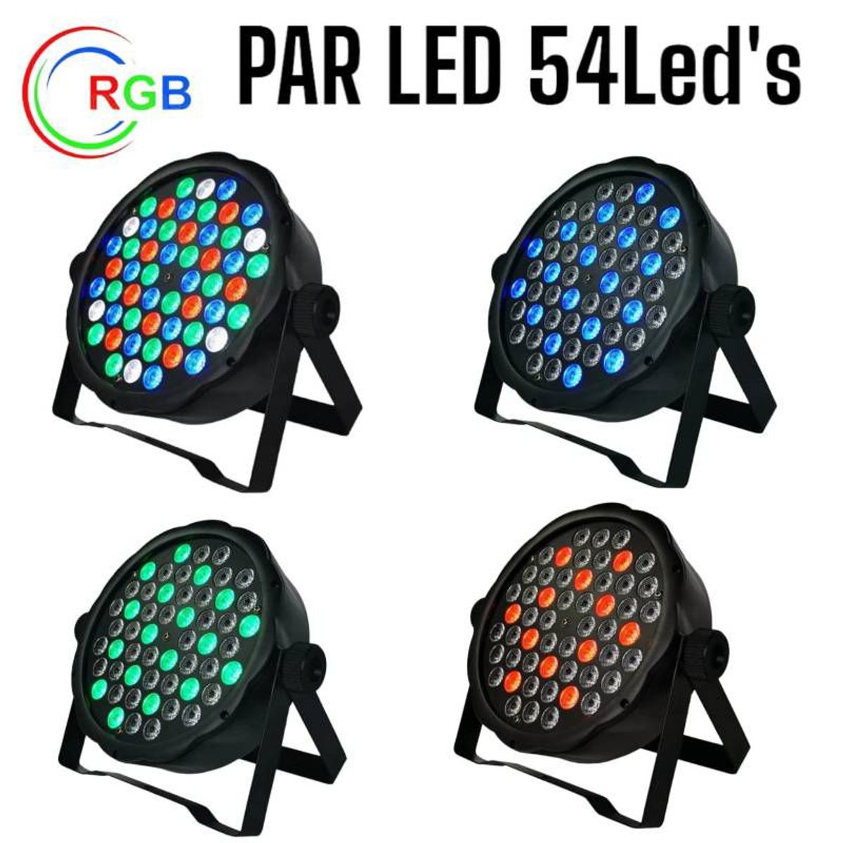 OEM - Proyector de 54 Luces de Colores LED Flat Par Light Par LED 54