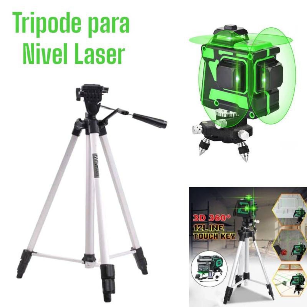 OEM - Tripode para Nivel Láser 330A desde 50 a 135cm Incluye Bolso
