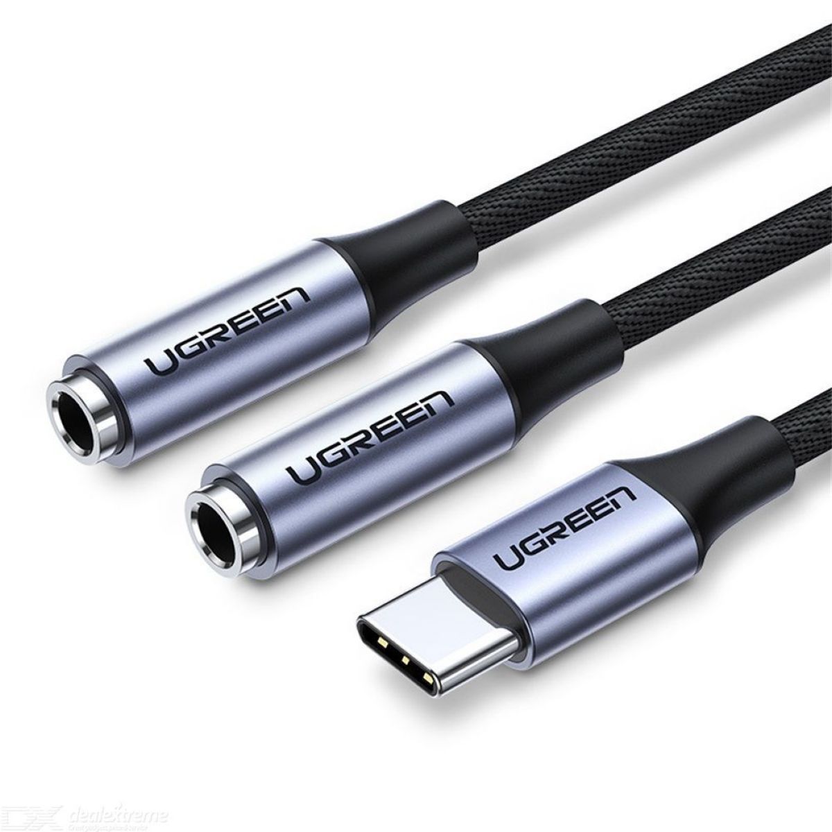 UGREEN - Cable de Audio USB-C a 3.5mm x 2 Hembra Ugreen 25cm AV144 - 30732