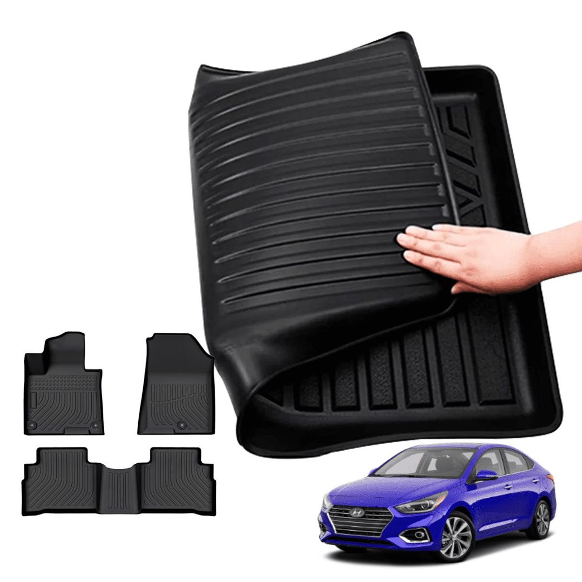 GENERICO - PROTECTOR CUBRE PISO 5D TPE HYUNDAI ACCENT 2013-2023