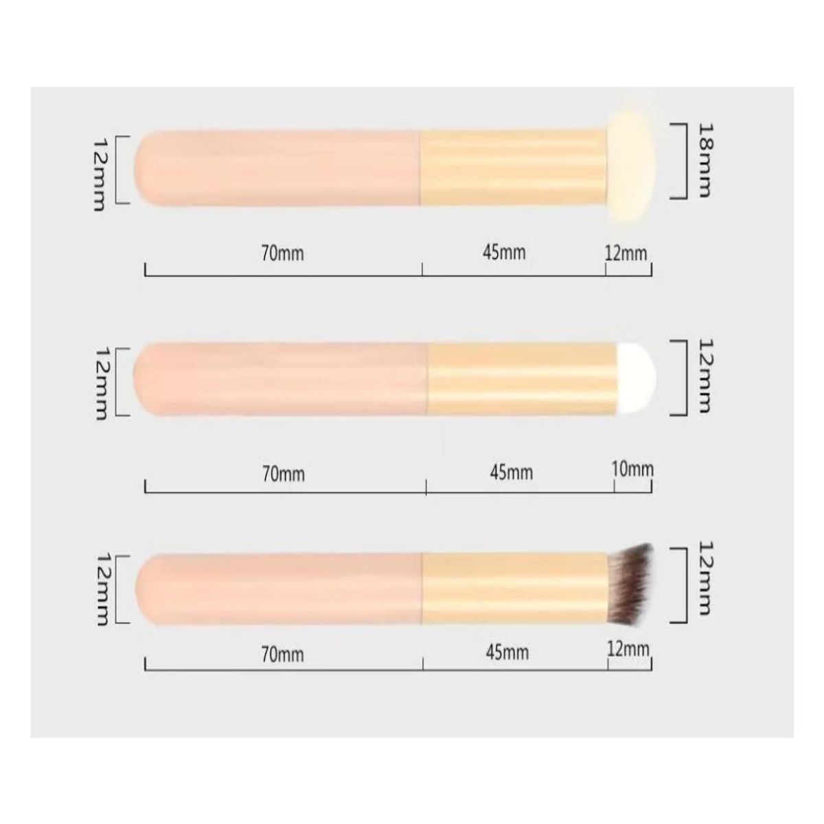 GENERICO - Brochas Esponja de Maquillaje para Difuminar Cosmético