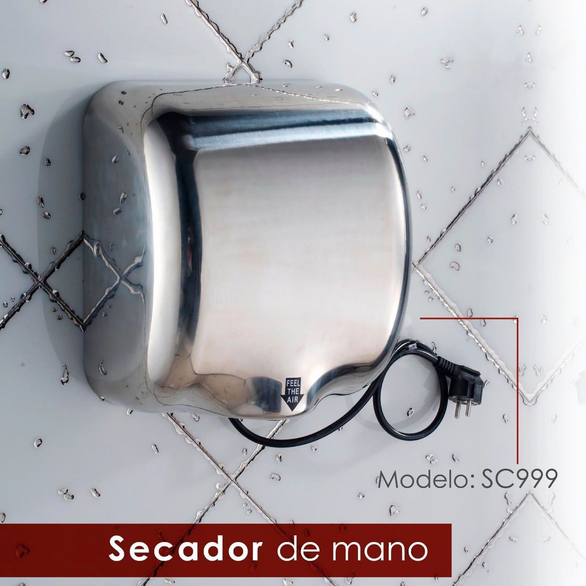 XM - SECADORA DE MANO CON SENSOR PLATEADO  SC999