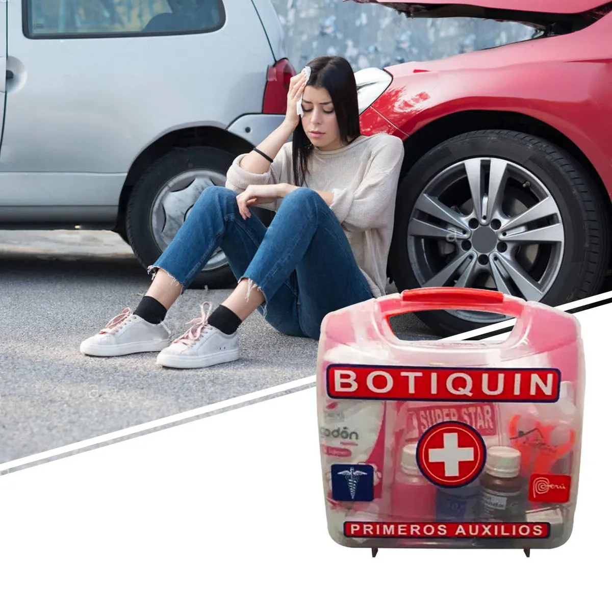 GENERICO - BOTIQUIN EMERGENCIA TIPO LONCHERA PARA AUTO