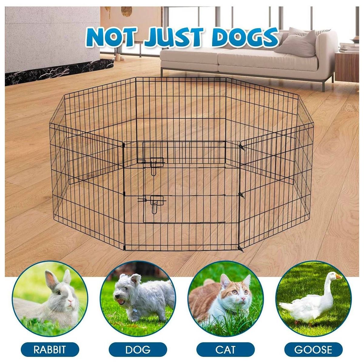 GENERICO - Cerco Corral Reja Para Mascotas y Perros Medianos 60X80