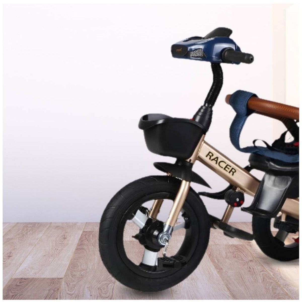 VOYAGE - Triciclo Guiador para Niños Usb y Bluetooh «LAURENT» Blue