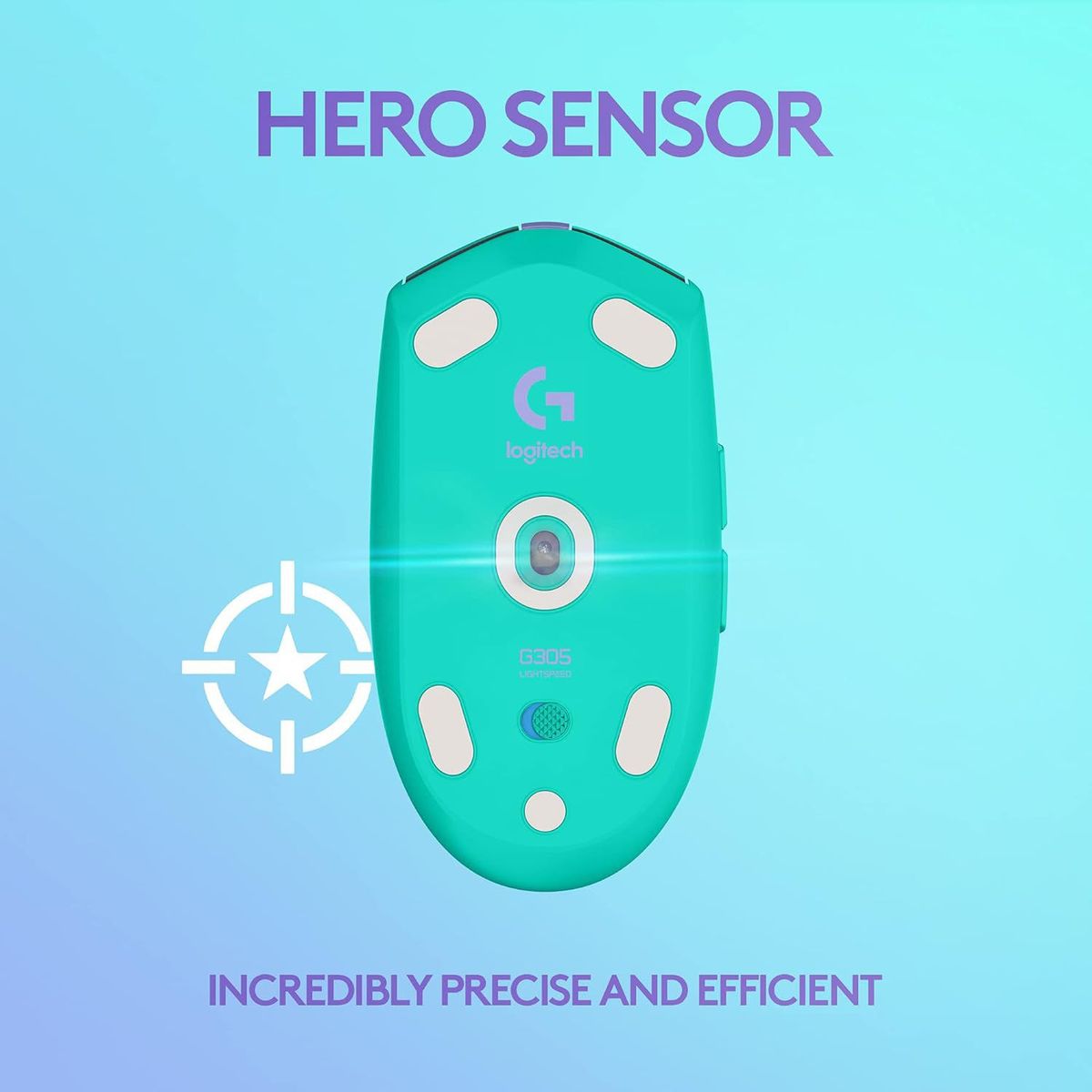 LOGITECH - Logitech G305 Lightspeed Inalámbrico para Juegos con Sensor HERO verde