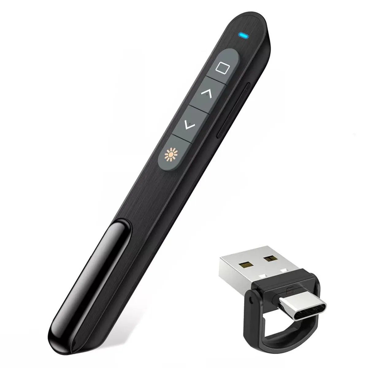 GENERICO - Presentador de Diapositivas Inalambrico 2 en 1 laser USB C