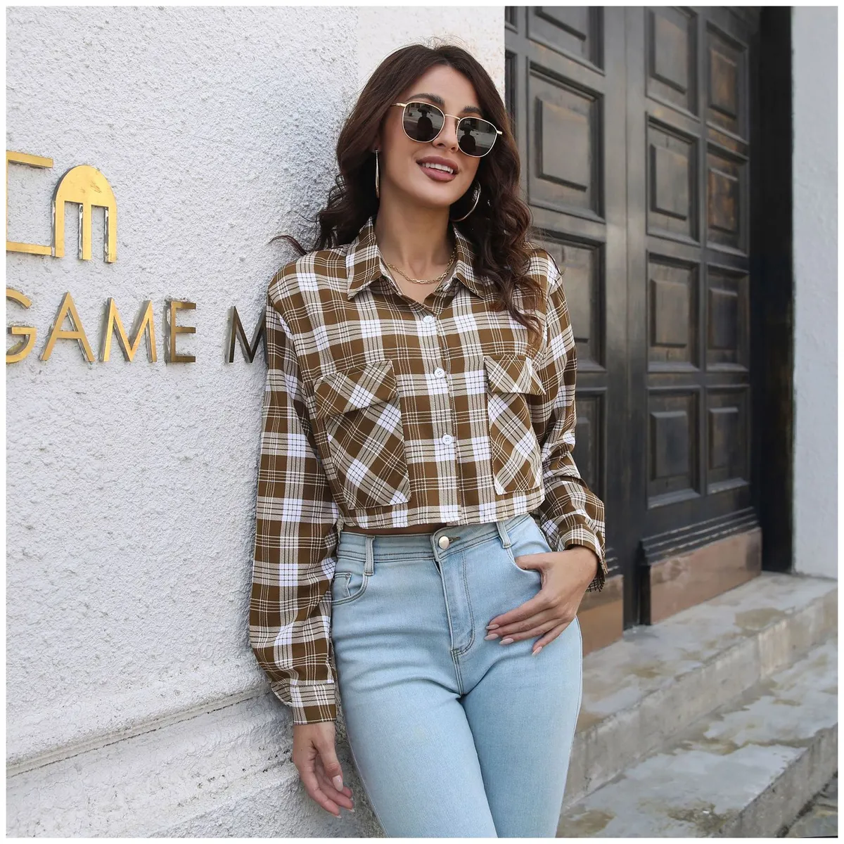 RINODERINA - Blusa Corta Manga Larga RinoDeRina - Regalo