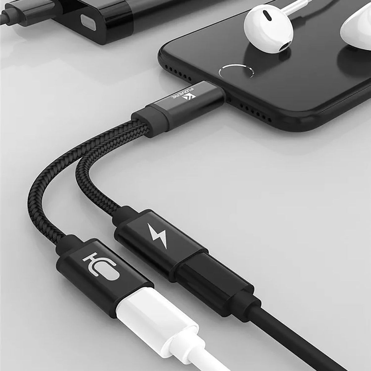 GENERICO - Adaptador/Splitter para iPhone, permite  Llamadas, Audio y Carga