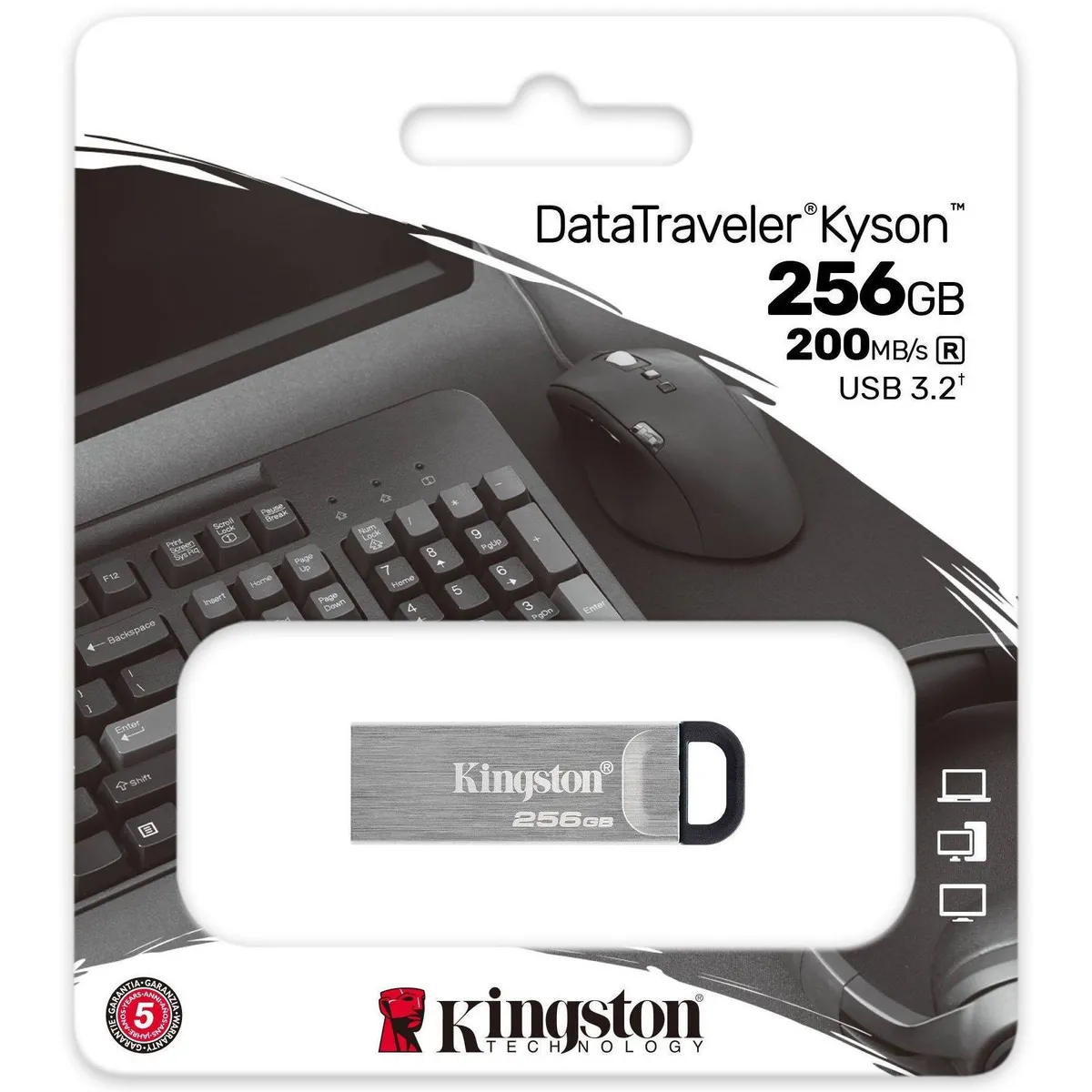 KINGSTON - Kingston 256GB DataTraveler Kyson USB 3.2 Gen 1 Type-A - DTKN/256GB