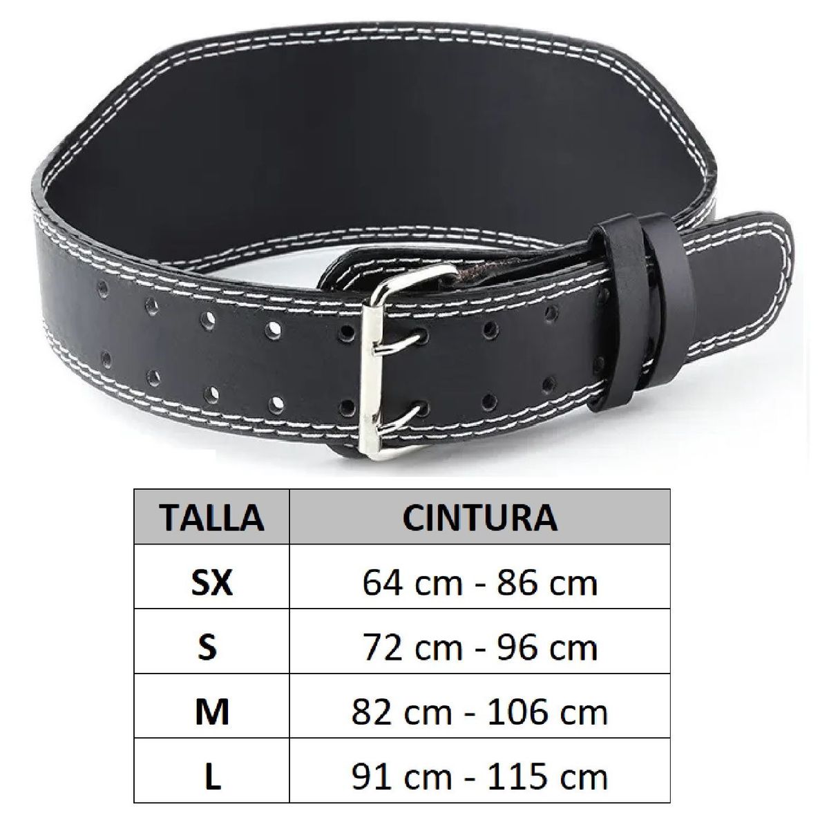 GENERICO - Correa para Gym Cuero PU - TALLA L