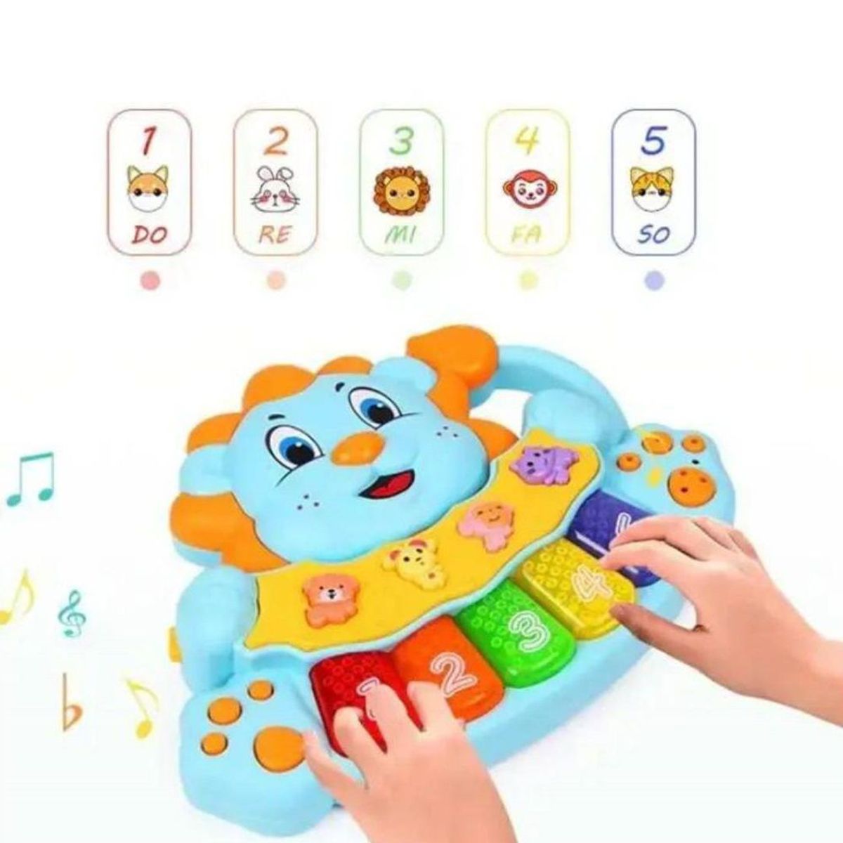 GENERICO - JUGUETE MUSICAL - PIANO DIDACTICO DE LEON CON SONIDO