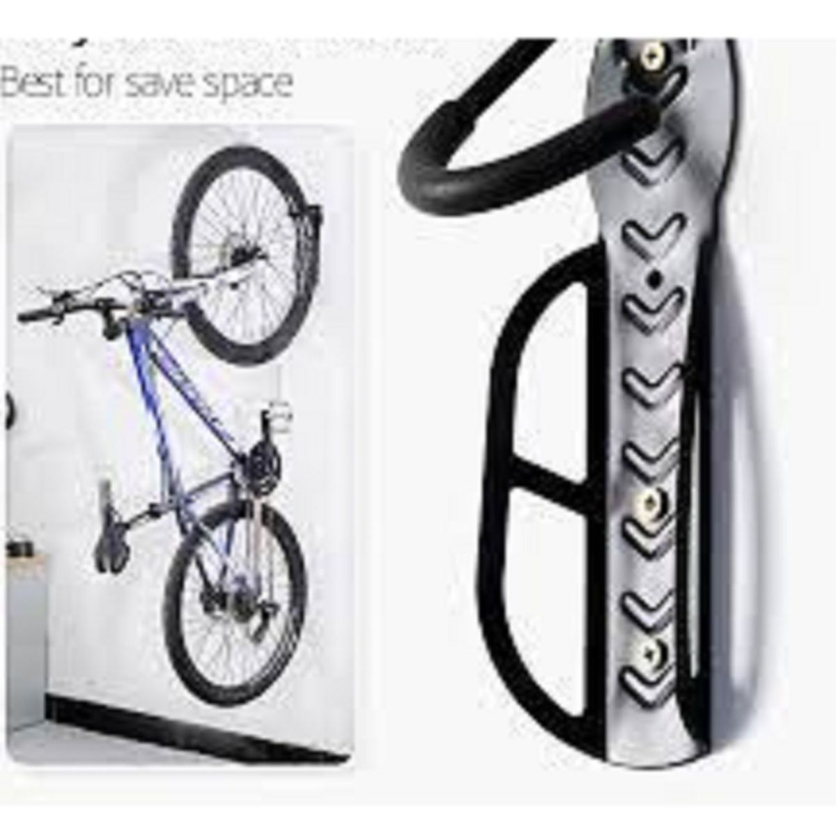 GENERICO - RACK DE METAL PARA PARED PARA BICICLETA