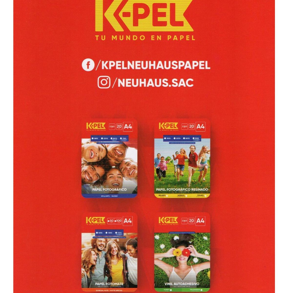 GENERICO - K-PEL Papel foto Brillante 230 grm X 20 hojas A4