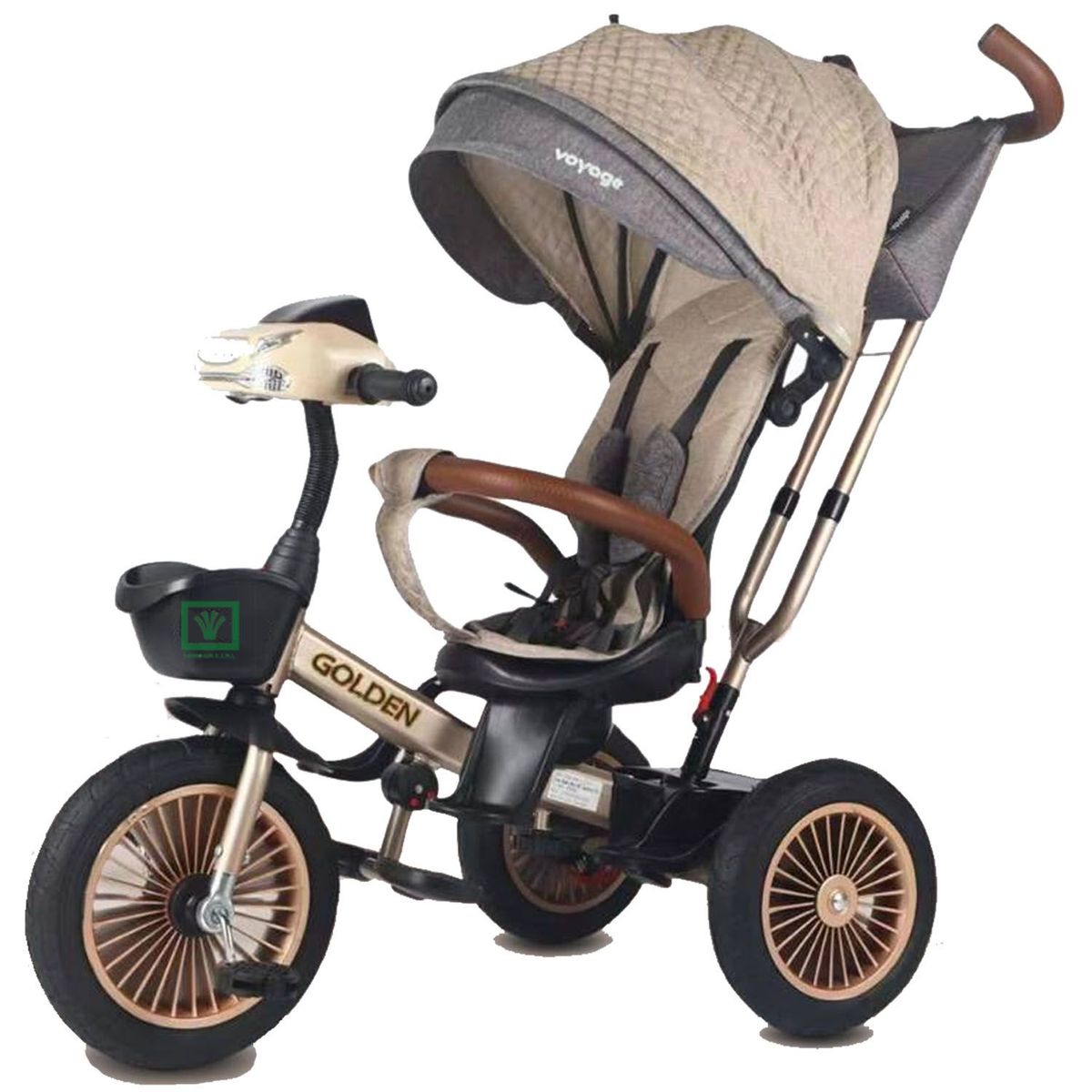 VOYAGE - Triciclo Guiador Para Niños «GOLDEN II» Beige