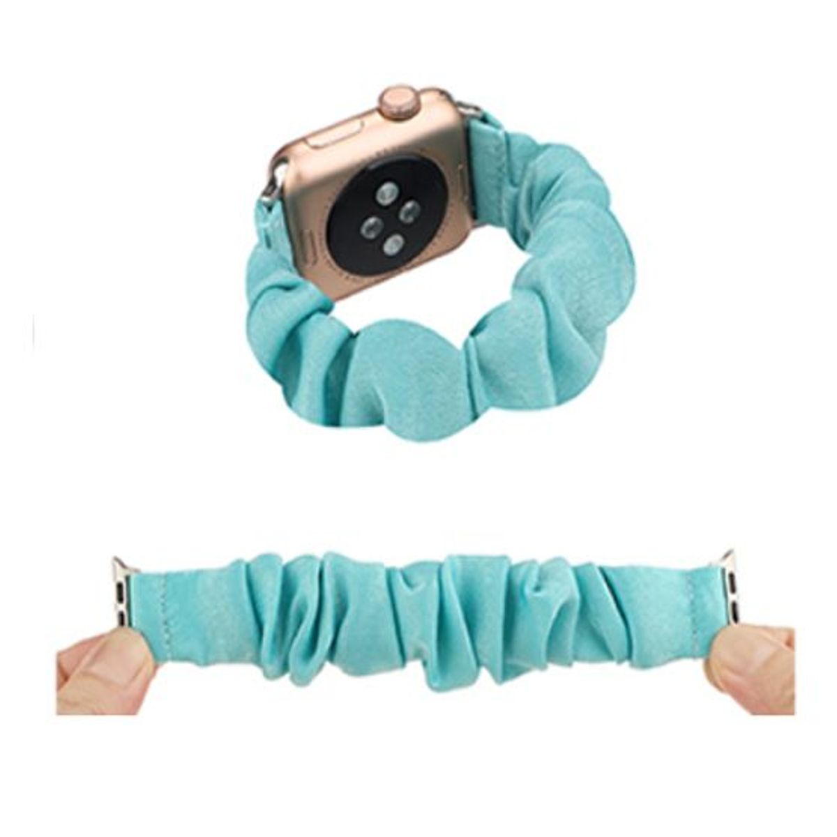 GENERICO - Correa para Apple Watch 41mm Scrunchies Elástica - Menta