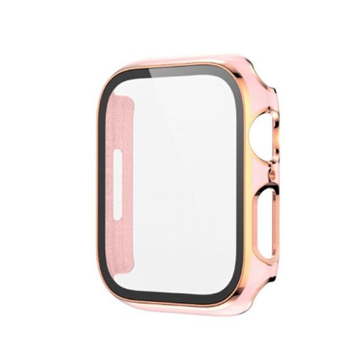 GENERICO - Correa Elástica + Case Bumper Metalizado para Apple Watch 42mm - Nude