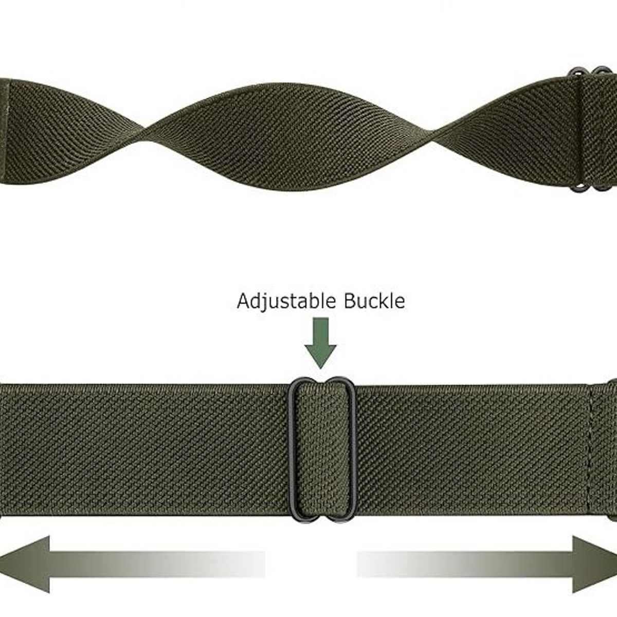 GENERICO - Correa Nylon Elastica para Apple Watch 41mm - Verde Miltar