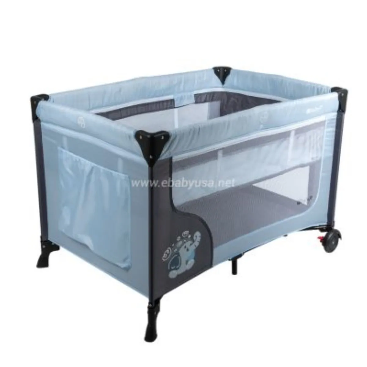 EBABY - Cuna Corral Ebaby con Cambiador Happy Dream Rosado