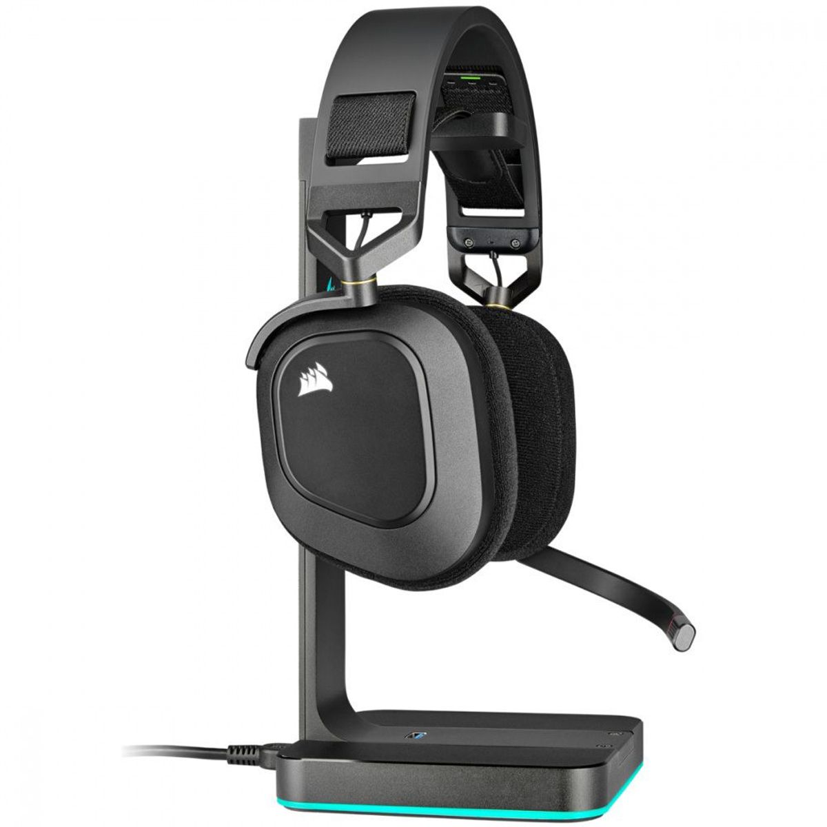 CORSAIR - Audifonos Corsair HS80 RGB Premium Wireless USB Negro PS5