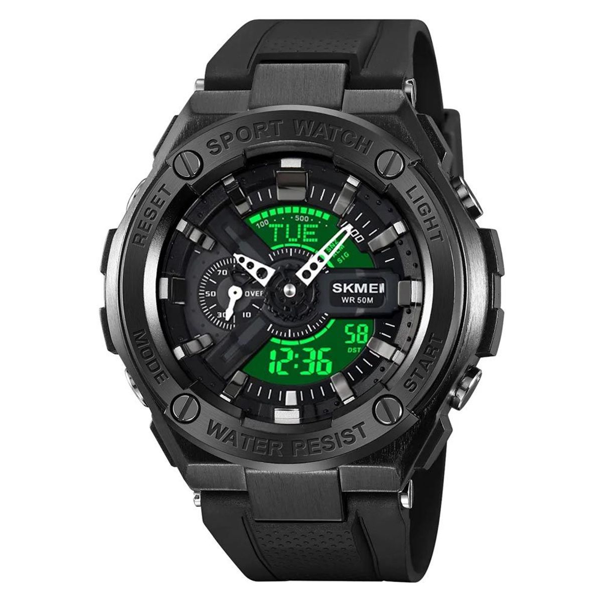 SKMEI - Reloj SKMEI Gears 2101 Hibrido Multifunción Horario Mundial - Negro