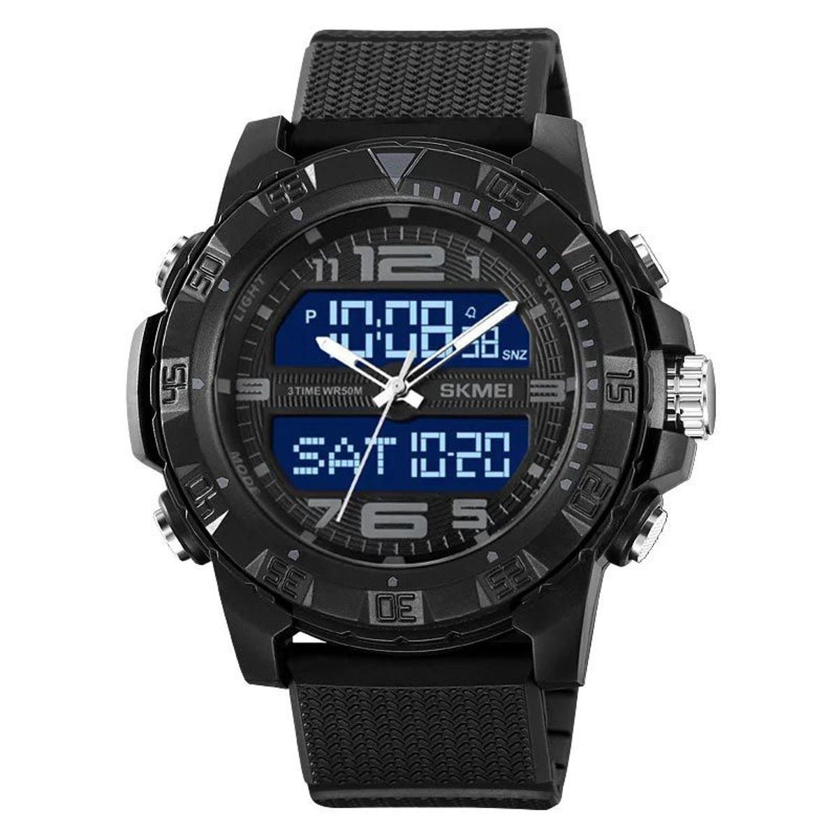 SKMEI - Reloj SKMEI Raptor 2162 Dual Multifunción 3 Horarios - Negro
