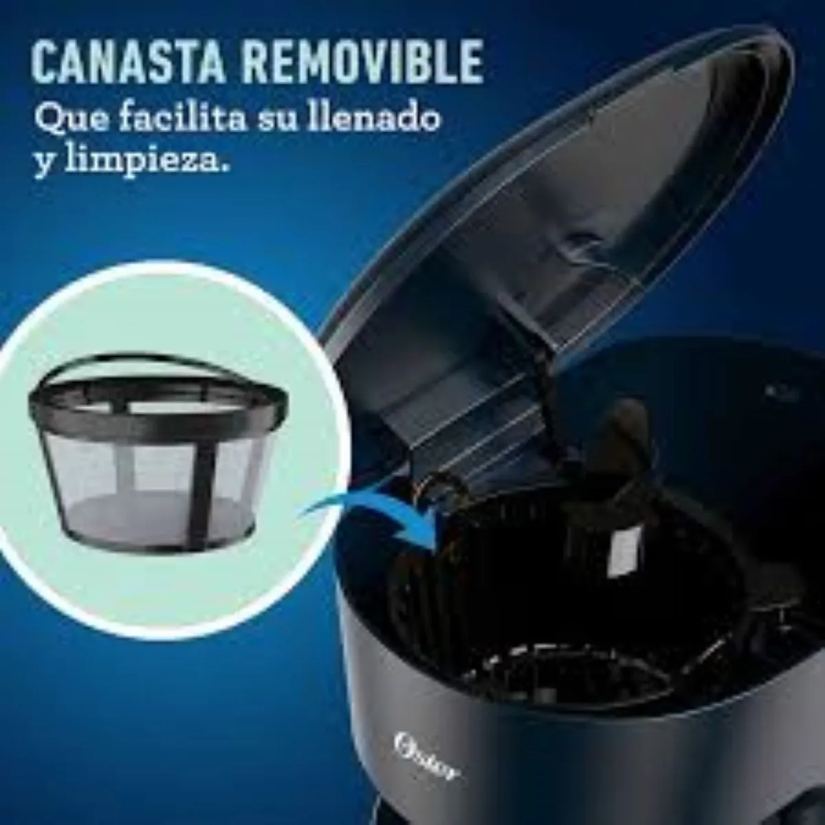 OSTER - Cafetera Oster® de 12 tazas con filtro permanente BVSTDCS12B
