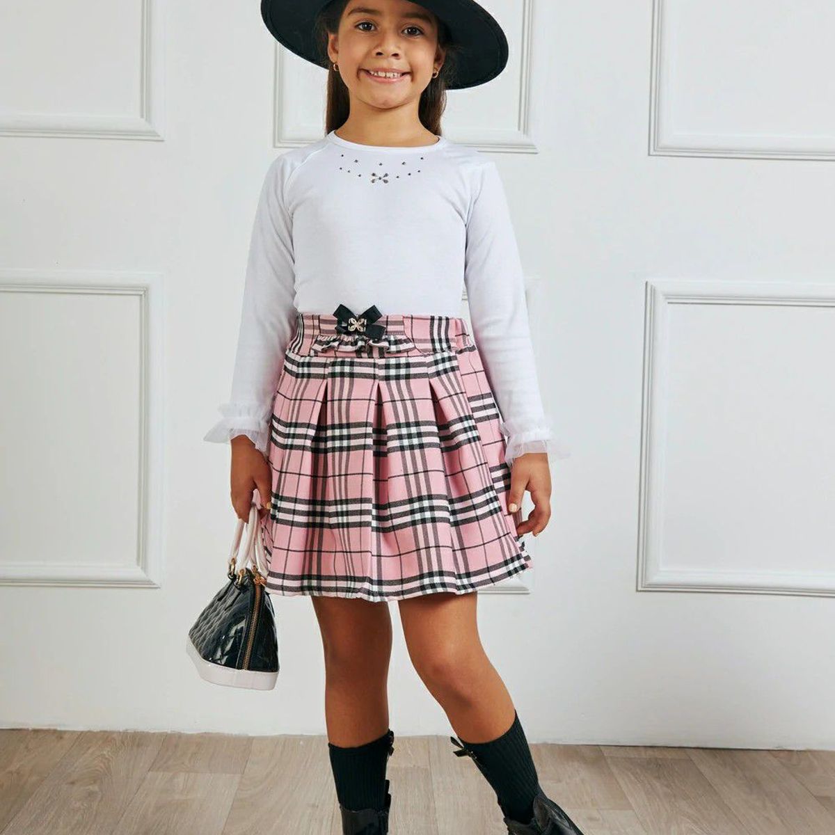 KIDS MASHMELO - Body Manga Pamela con Hombros y Puños de Tull