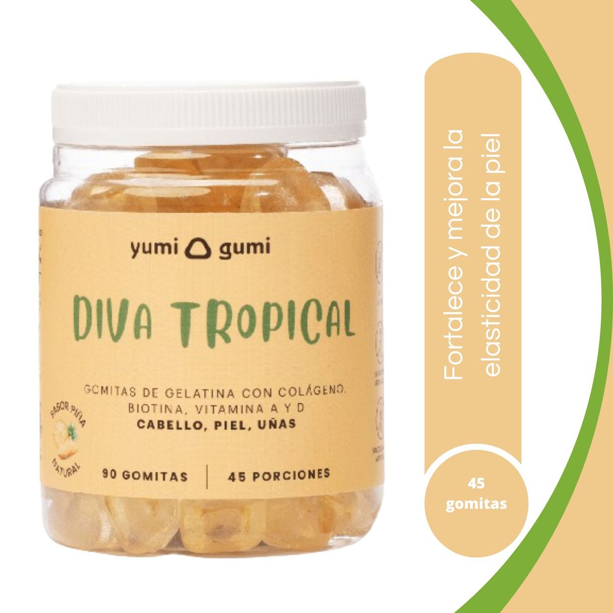 YUMI GUMI - Pack Diva Tropical + Gud Nait Gomitas Yumi Gumi 90 Und