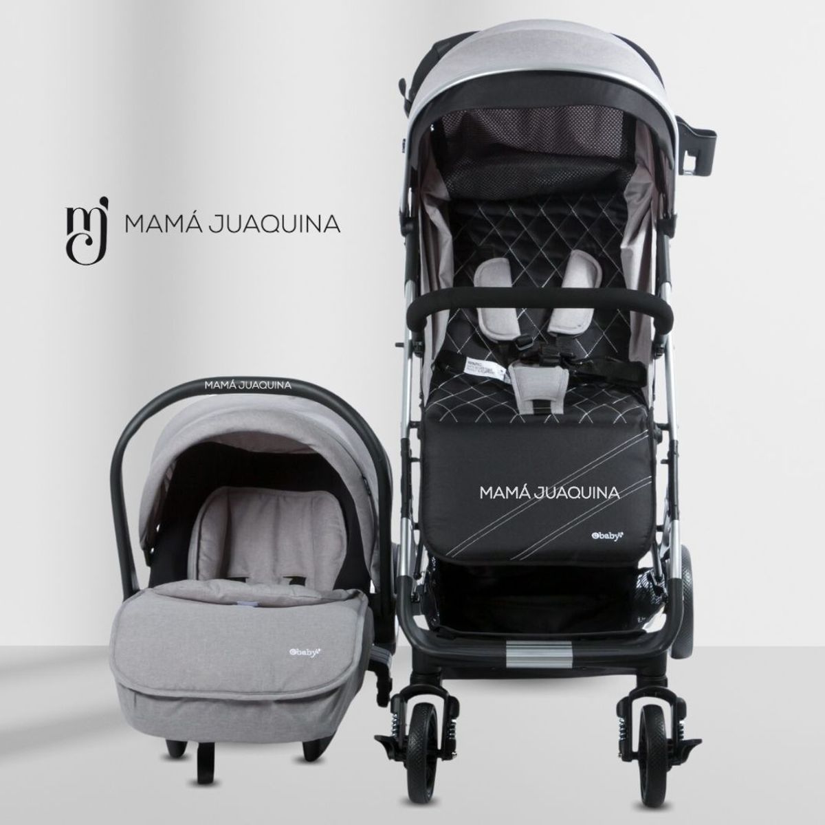 EBABY - Coche Moisés Travel System «DOLCE PRAGA» Porta BebéGray